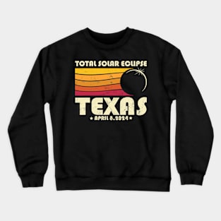 Total Solar Eclipse April 8 2024 Retro Groovy Women Kids Men Crewneck Sweatshirt